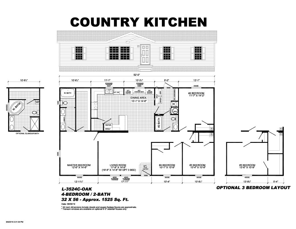 4 Bed / 2 Bath Sun Homes