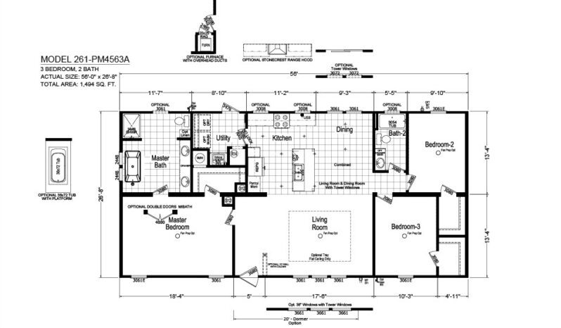 Champion Pine Manor PM4563A Floorplan