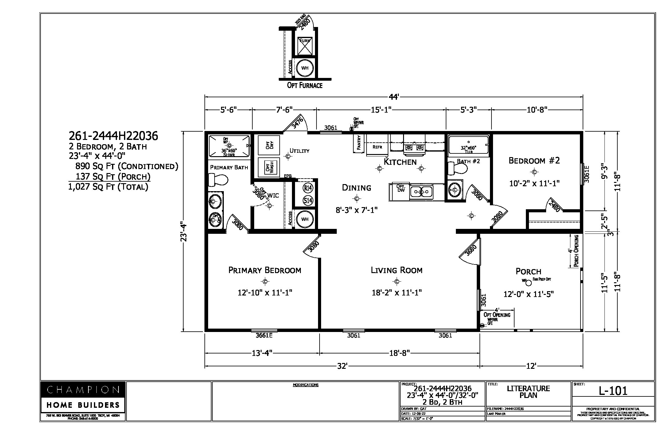 Champion Lake Manor 2444H22036